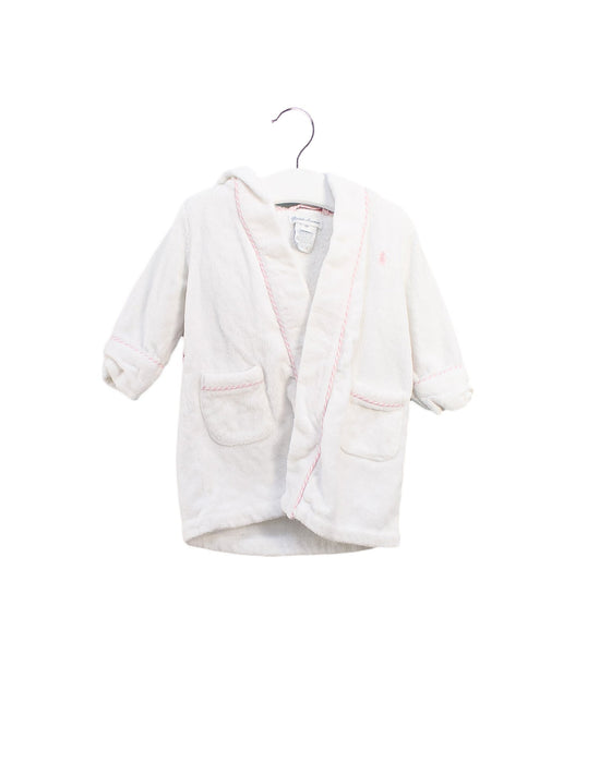A White Bathrobes from Ralph Lauren in size 3-6M for girl. (Front View)