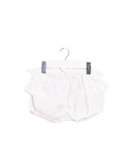 A White Bloomers from Bout'Chou in size 0-3M for girl. (Front View)