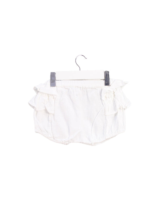 A White Bloomers from Bout'Chou in size 0-3M for girl. (Back View)