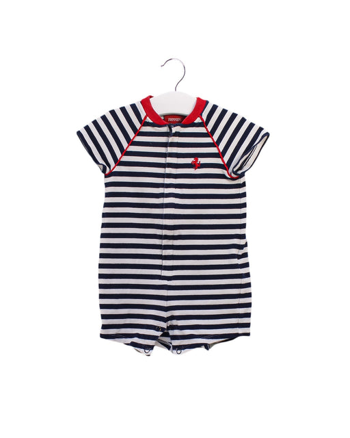 A White Short Sleeve Rompers from Ferrari in size 3-6M for boy. (Front View)