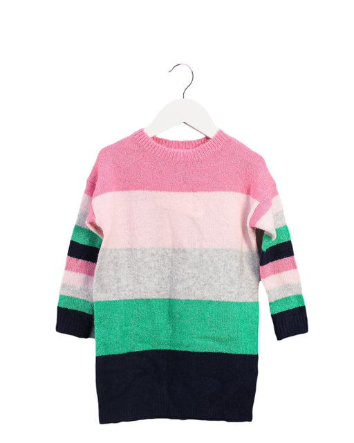A Pink Sweater Dresses from Seed in size 3T for girl. (Front View)