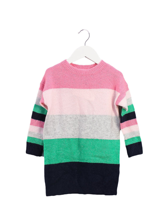 A Pink Sweater Dresses from Seed in size 3T for girl. (Front View)