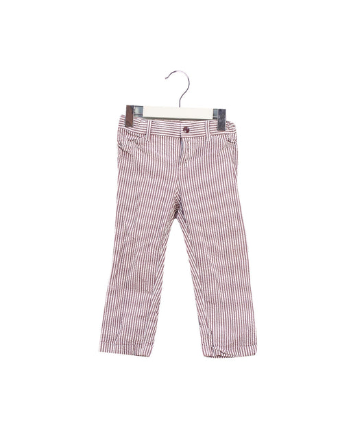 A Burgundy Casual Pants from Petit Bateau in size 18-24M for boy. (Front View)