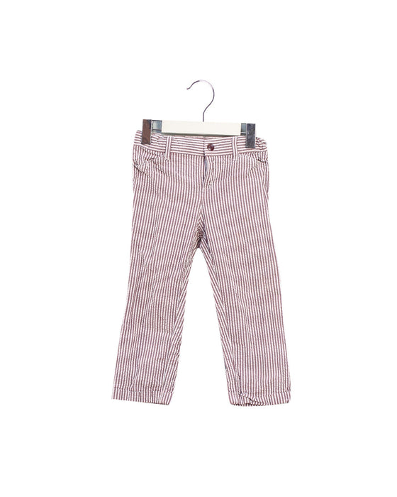 A Burgundy Casual Pants from Petit Bateau in size 18-24M for boy. (Front View)