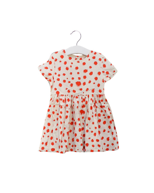 A Red Short Sleeve Dresses from Mini Rodini in size 2T for girl. (Front View)