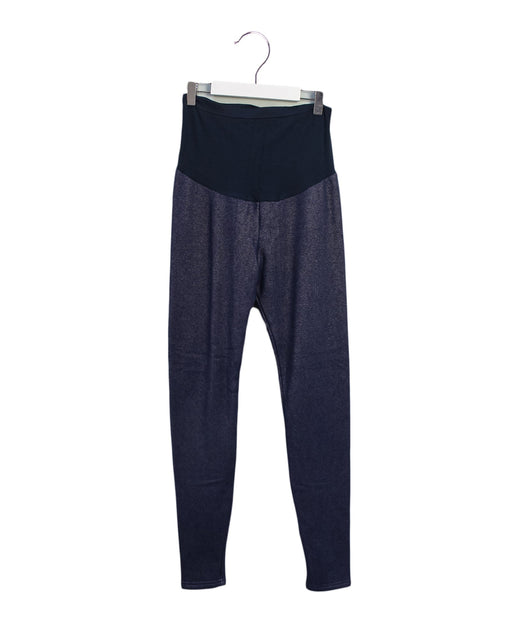 A Navy Sweatpants from 010 Maternity in size S for maternity. (Front View)