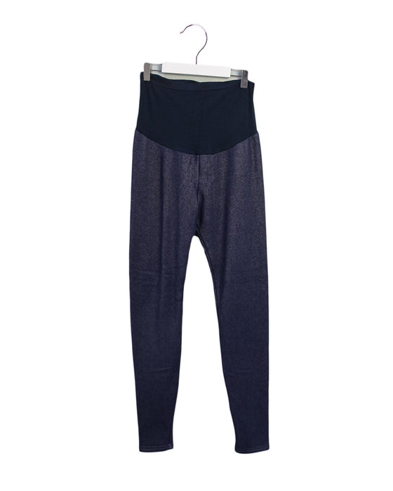 A Navy Sweatpants from 010 Maternity in size S for maternity. (Front View)