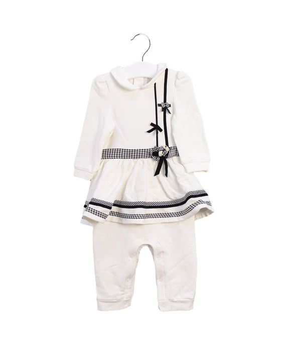 A White Long Sleeve Jumpsuits from Nicholas & Bears in size 6-12M for girl. (Front View)