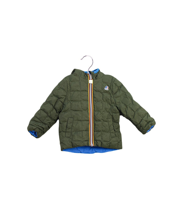 A Blue Puffer/Quilted Jackets from K-Way in size 6-12M for boy. (Back View)