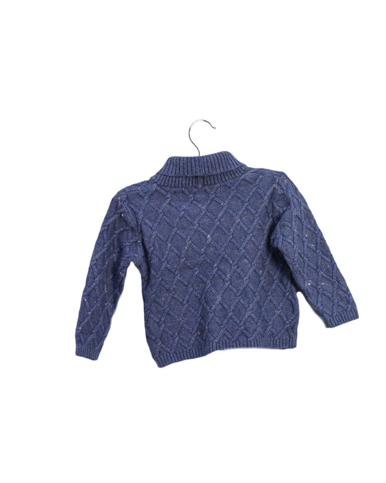A Blue Cardigans from Tartine et Chocolat in size 6-12M for boy. (Back View)