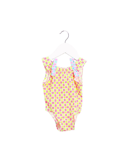 A White Swimsuits from Seed in size 3-6M for girl. (Front View)