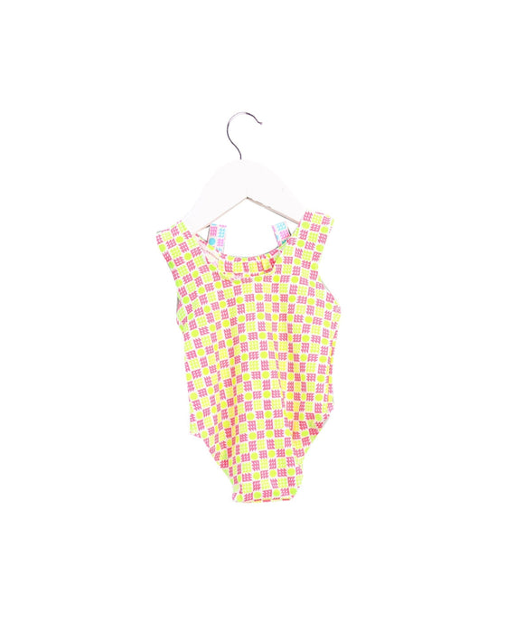 A White Swimsuits from Seed in size 3-6M for girl. (Back View)
