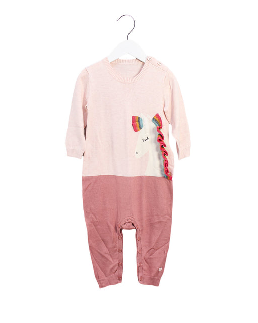 A Pink Long Sleeve Jumpsuits from The Bonnie Mob in size 18-24M for girl. (Front View)