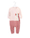 A Pink Long Sleeve Jumpsuits from The Bonnie Mob in size 18-24M for girl. (Front View)