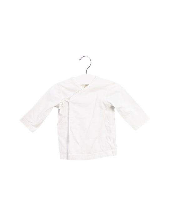 A White Long Sleeve Tops from Mides in size 0-3M for boy. (Front View)