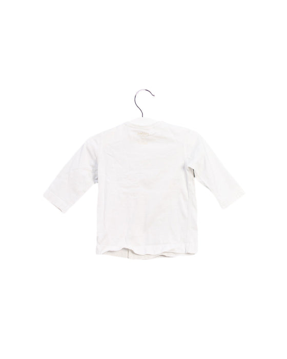 A White Long Sleeve Tops from Mides in size 0-3M for boy. (Back View)
