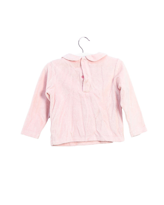 A Pink Long Sleeve Tops from Chickeeduck in size 6-12M for girl. (Back View)