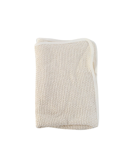 A Ivory Blankets from Fog Linen in size O/S for neutral. (Front View)