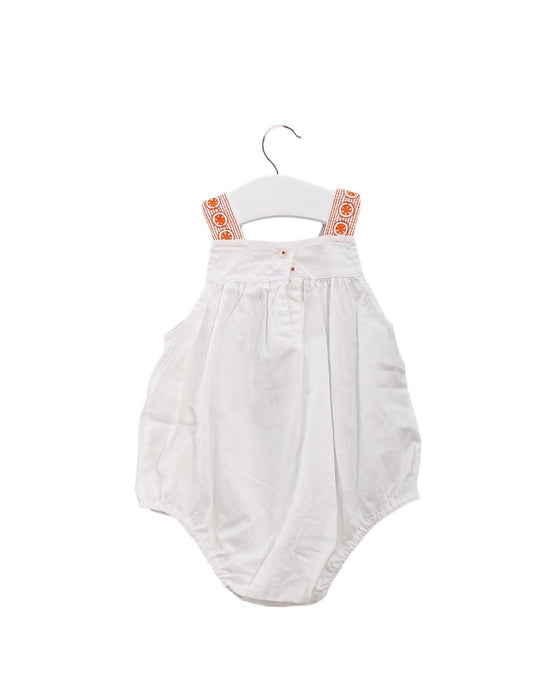 A White Sleeveless Rompers from Kidsagogo in size 0-3M for girl. (Back View)