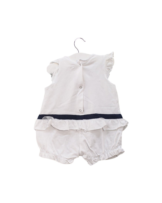 A White Rompers from Monnalisa in size 0-3M for girl. (Back View)