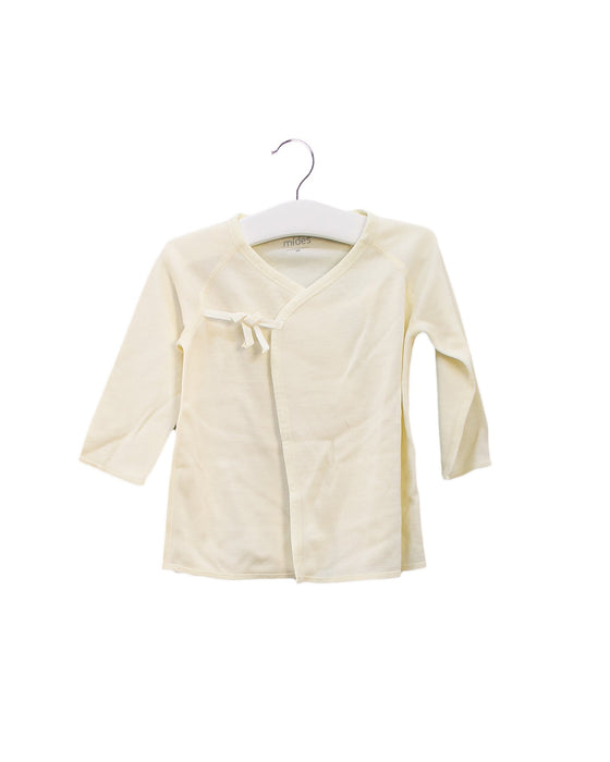 A Yellow Long Sleeve Tops from Mides in size 3-6M for neutral. (Front View)