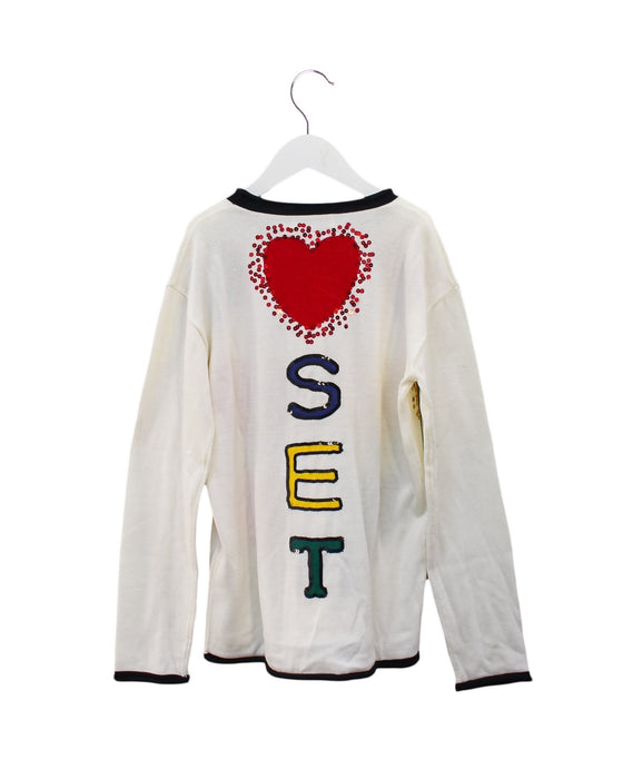 A White Knit Sweaters from TWINSET in size 12Y for girl. (Back View)