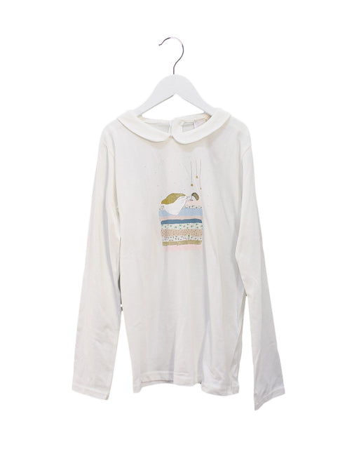 A White Long Sleeve Tops from Jacadi in size 12Y for girl. (Front View)