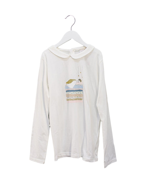 A White Long Sleeve Tops from Jacadi in size 12Y for girl. (Front View)