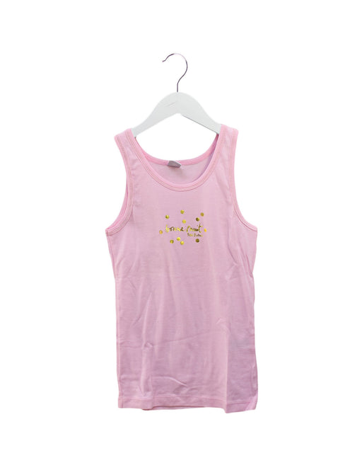 A Pink Sleeveless Tops from Petit Bateau in size 12Y for girl. (Front View)