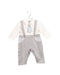 A White Long Sleeve Jumpsuits from Chickeeduck in size 6-12M for boy. (Front View)