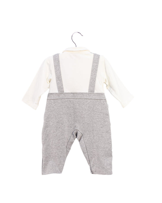 A White Long Sleeve Jumpsuits from Chickeeduck in size 6-12M for boy. (Back View)