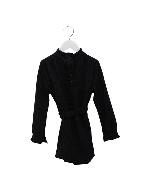 A Black Long Sleeve Dresses from Bonpoint in size 6T for girl. (Front View)