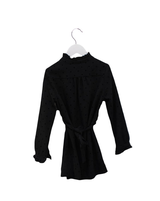 A Black Long Sleeve Dresses from Bonpoint in size 6T for girl. (Back View)