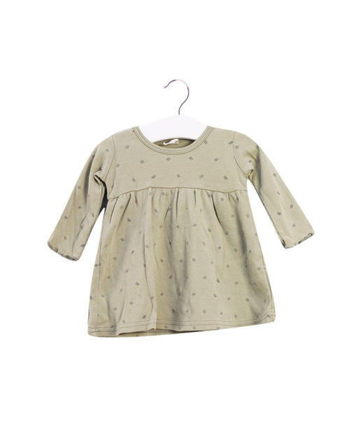 A Green Long Sleeve Dresses from Quincy Mae in size 3-6M for girl. (Front View)