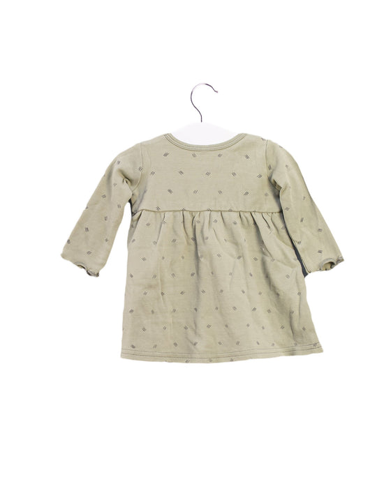 A Green Long Sleeve Dresses from Quincy Mae in size 3-6M for girl. (Back View)