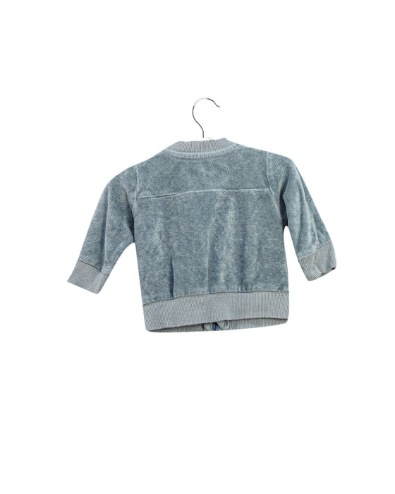 A Blue Zippered Sweatshirts from Imps & Elfs in size 0-3M for boy. (Back View)