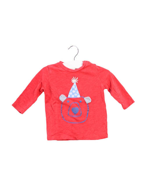 A Red Long Sleeve Tops from Seed in size 0-3M for boy. (Front View)