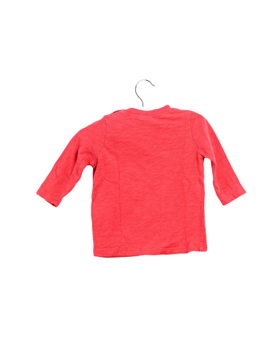 A Red Long Sleeve Tops from Seed in size 0-3M for boy. (Back View)