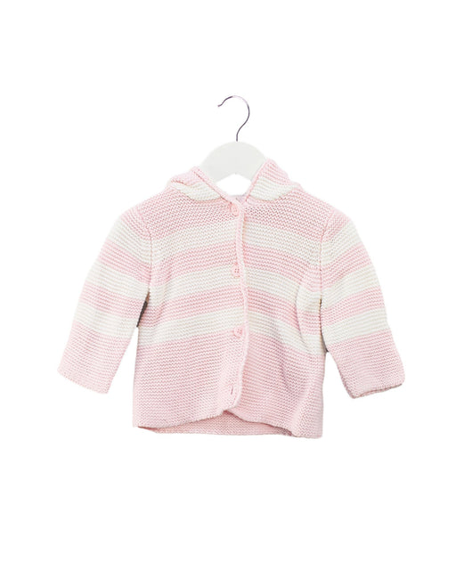 A Pink Cardigans from Hanna Andersson in size 0-3M for girl. (Front View)