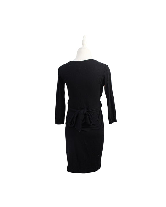 A Black Long Sleeve Dresses from Seraphine in size S for maternity. (Back View)