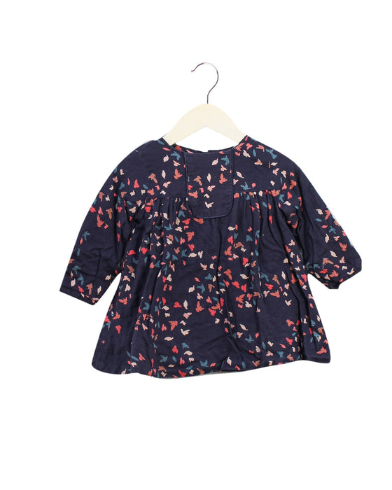 A Navy Long Sleeve Dresses from Marese in size 6-12M for girl. (Front View)