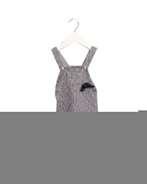 A Grey Long Overalls from Petit Bateau in size 6-12M for boy. (Front View)