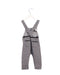 A Grey Long Overalls from Petit Bateau in size 6-12M for boy. (Back View)