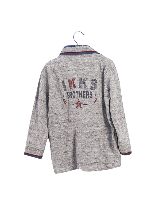 A Grey Long Sleeve Polos from IKKS in size 3T for boy. (Back View)