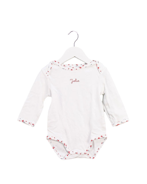 A White Long Sleeve Bodysuits from Carrément Beau in size 6-12M for girl. (Front View)