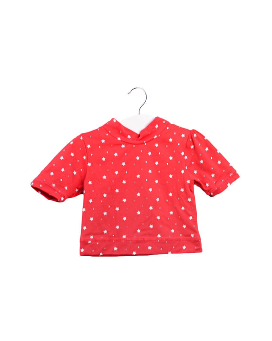 A Red Rash Guards from Archimede in size 3-6M for girl. (Front View)