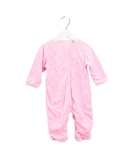 A Pink Long Sleeve Jumpsuits from Chickeeduck in size 12-18M for girl. (Front View)