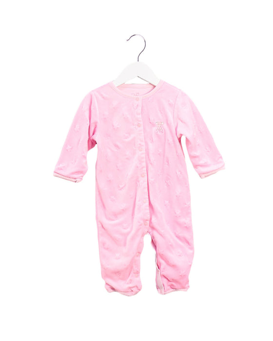 A Pink Long Sleeve Jumpsuits from Chickeeduck in size 12-18M for girl. (Front View)