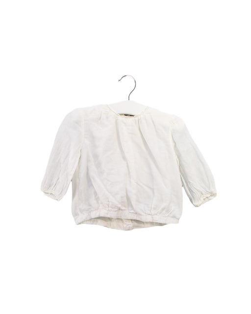A Ivory Long Sleeve Tops from Caramel Baby & Child in size 3-6M for girl. (Front View)