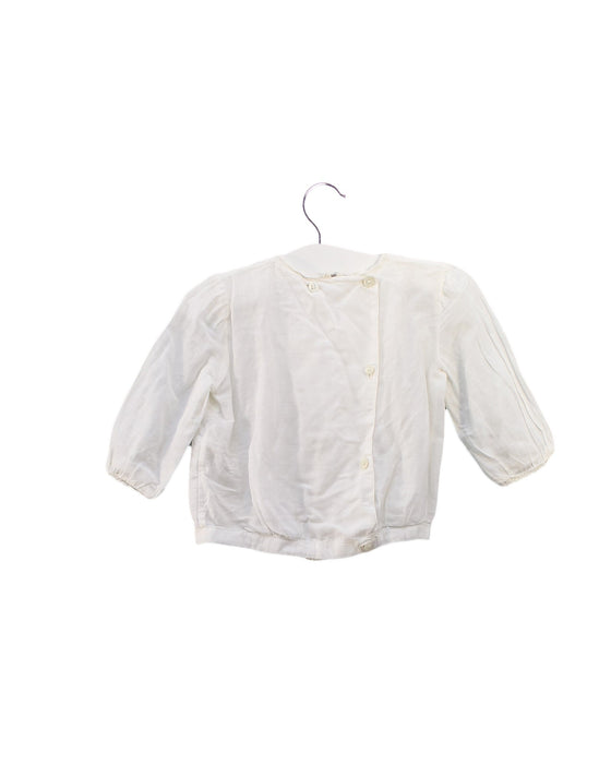 A Ivory Long Sleeve Tops from Caramel Baby & Child in size 3-6M for girl. (Back View)